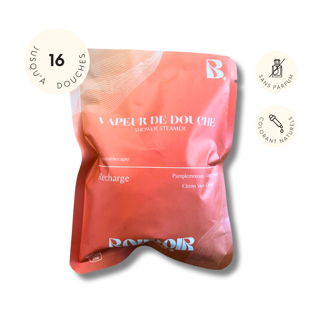 Cubes vapeur douche recharge pamplemousse citron vert Boudoir Self Care