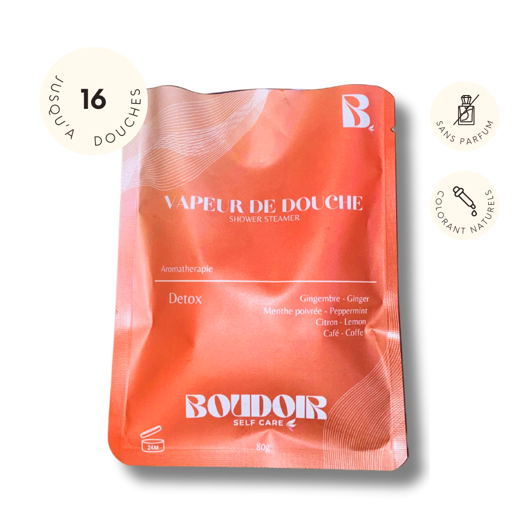 Cubes vapeur douche détox gingembre menthe poivrée Boudoir Self Care